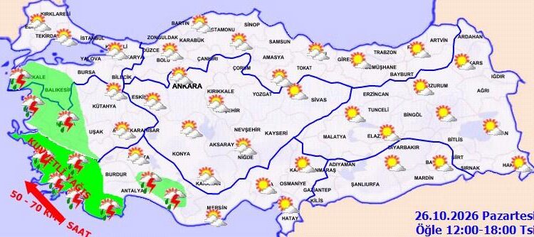 Meteoroloji saat verip duyurdu! İstanbul dahil birçok ilde sağanak ve fırtına alarmı 2026