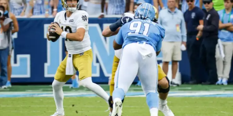 Notre dame, carr run past bill belichick's tar heels 2026