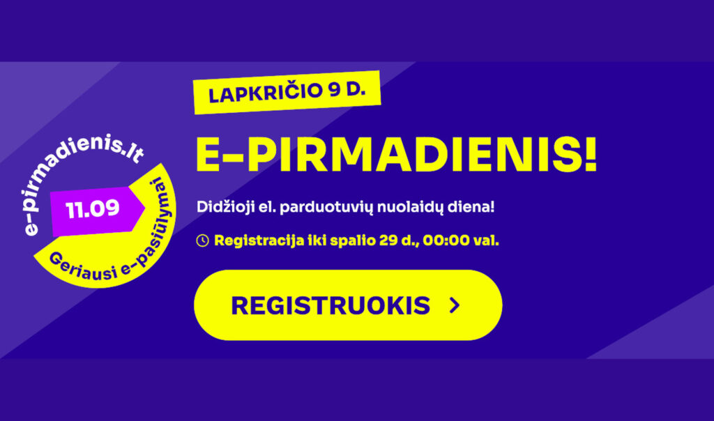 „e-pirmadienis. Lt“ atkeliauja į lietuvą: vienoje vietoje – daugybės el. Parduotuvių nuolaidos 2026 - teisingumas - iustitia. Bg Elektroninės prekybos „e-pirmadienis. Lt“ atkeliauja į lietuvą: vienoje vietoje – daugybės el. Parduotuvių nuolaidos 2026 pirmadienis atkeliauja lietuv vienoje vietoje daugyb pa elektroninės prekybos iustitia. Bg ieškant geriausių kainų internete neretai tenka peržiūrėti ne vieną elektroninę parduotuvę, palyginti skirtingus pasiūlymus ir patikrinti, ar nuolaida iš tiesų verta dėmesio. O... „e-pirmadienis. Lt“ atkeliauja į lietuvą: vienoje vietoje – daugybės el. Parduotuvių nuolaidos 2026 2026-10-23 11:56:58 teisingumas - iustitia. Bg elektroninės prekybos