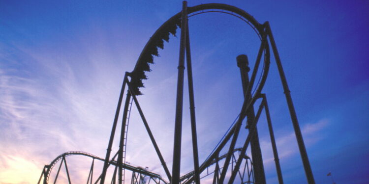 Raging bull roller coaster at six flags great america closed after death at georgia location 2026