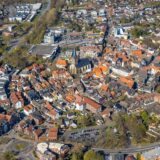 Ein Luftbild der Innenstadt von Werne.