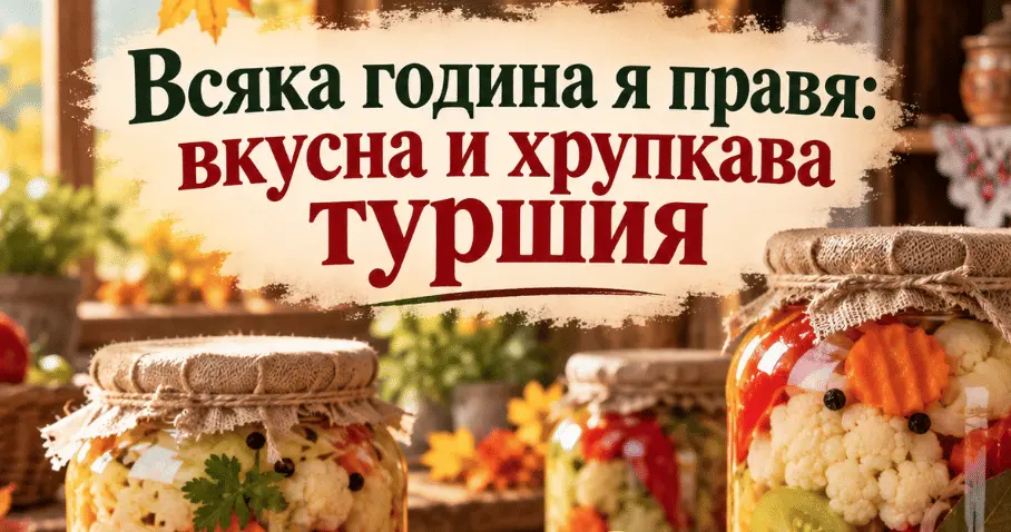 Всяка година я правя: вкусна и хрупкава туршия, която свършва първа