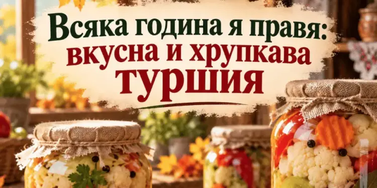 Всяка година я правя: вкусна и хрупкава туршия, която свършва първа 2026